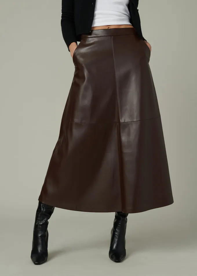 Skirts THE TAVI VEGAN LEATHER SKIRT Coffee Bean Joe8217s Jeans Women