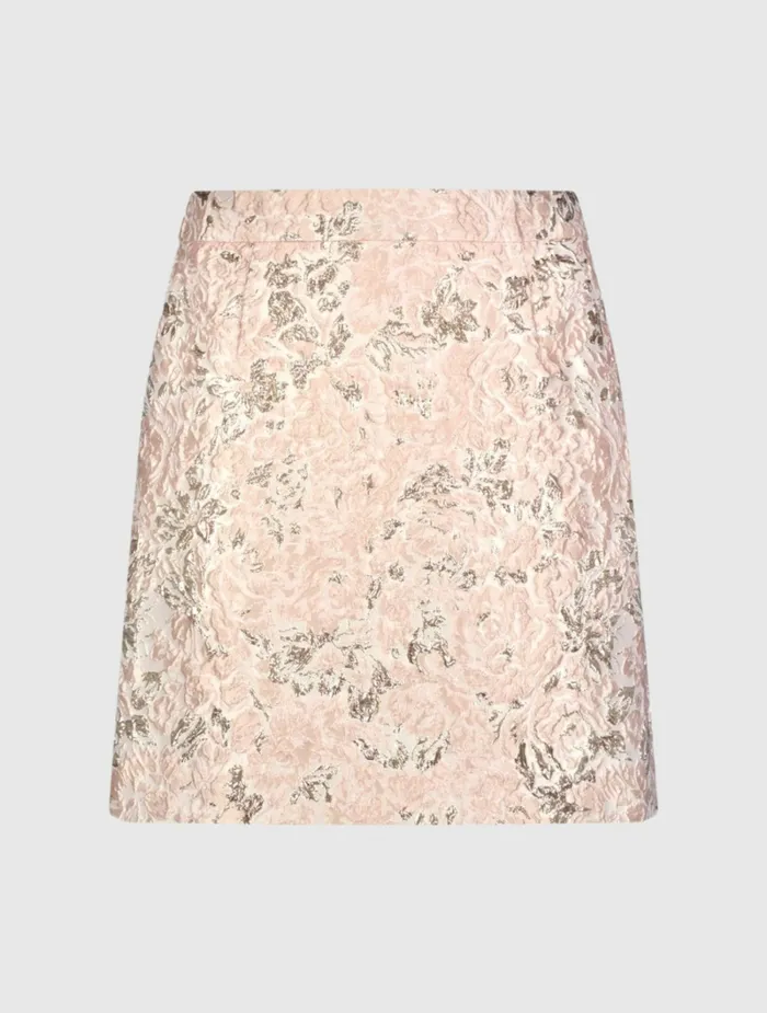 Skirts Women Mac Duggal Brocade Mini Skirt Blush Multi