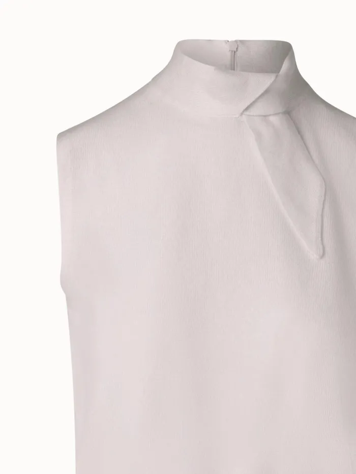 Sleeveless 100 Cashmere Knit Top With Knot Beige Women Akris Knitwear