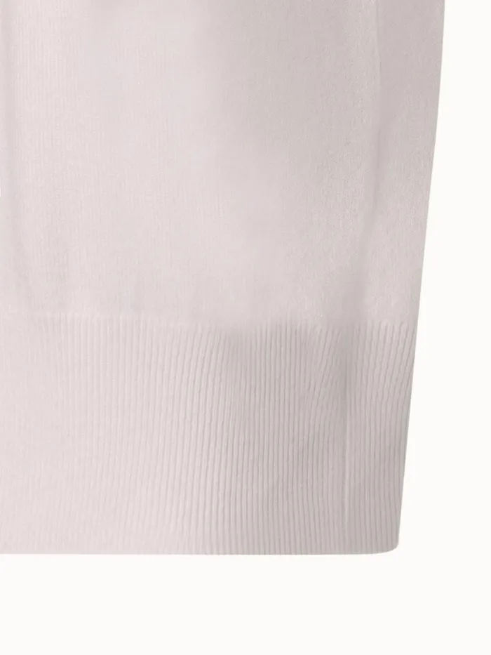 Sleeveless 100 Cashmere Knit Top With Knot Beige Women Akris Knitwear