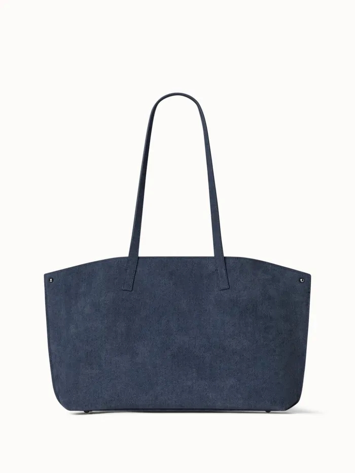 Small Ai Shoulder Bag In Suede Leather With Denim Look Indigo Women Akris Shoulder Bags