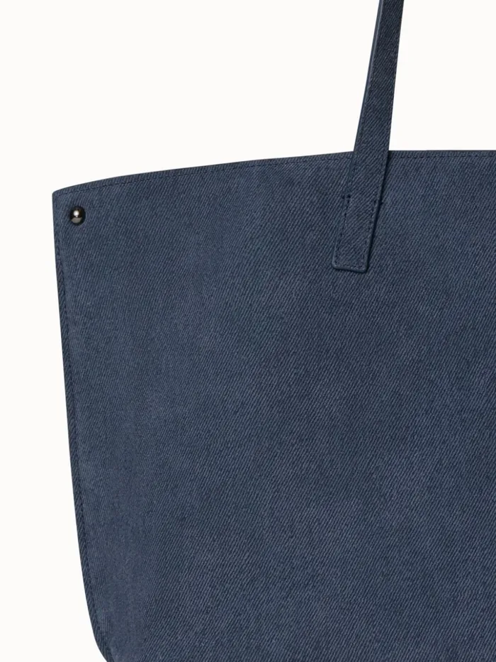 Small Ai Shoulder Bag In Suede Leather With Denim Look Indigo Women Akris Shoulder Bags