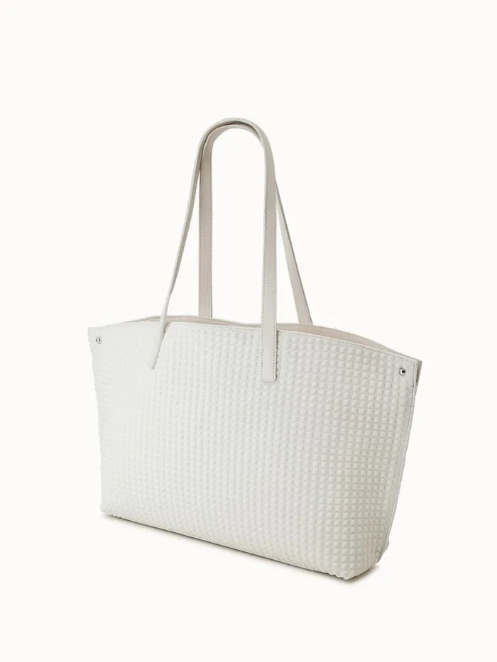 Small Ai Shoulder Bag In Techno Trapezoid Fabric White Women Akris Shoulder Bags