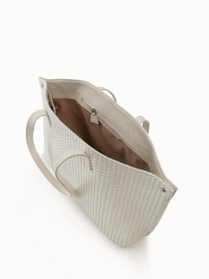 Small Ai Shoulder Bag In Techno Trapezoid Fabric White Women Akris Shoulder Bags