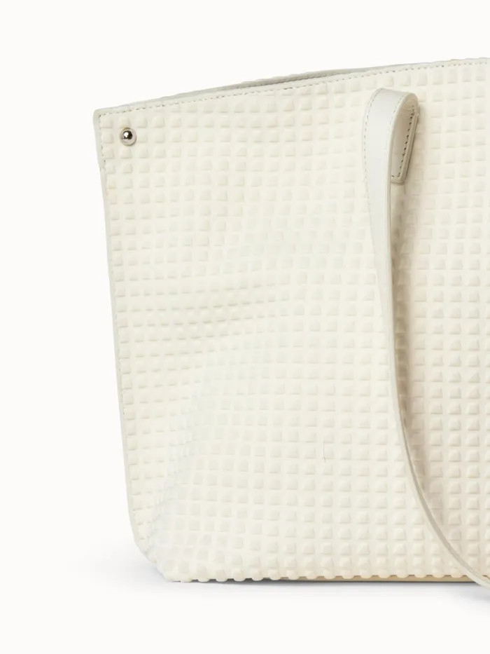 Small Ai Shoulder Bag In Techno Trapezoid Fabric White Women Akris Shoulder Bags