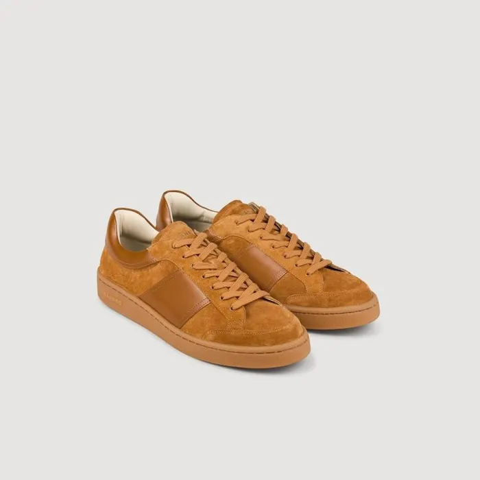 Sneakers Men SANDRO Suede Sneakers Camel