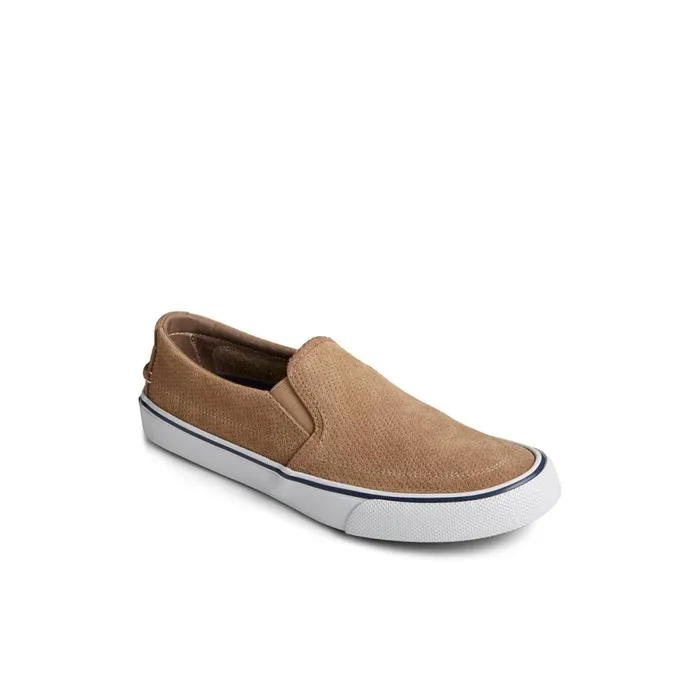 Sneakers Men Sperry Striper II Twin Gore Perforated Slip On Sneaker Medium Beige