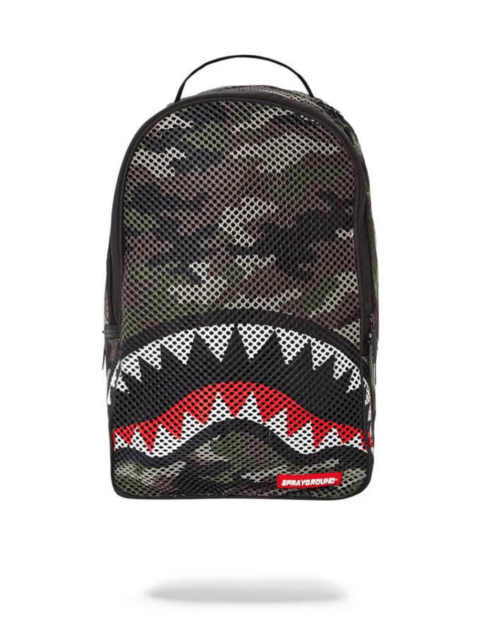 SPRAYGROUND Backpacks CAMO MESH SHARK 8211 Universal