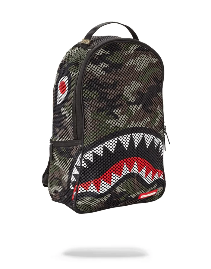 SPRAYGROUND Backpacks CAMO MESH SHARK 8211 Universal