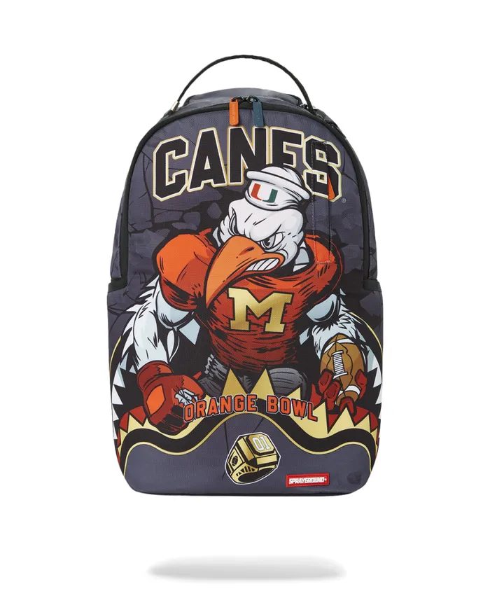 SPRAYGROUND Backpacks CANES MUSCLE UNIVERSITY OF MIAMI BACKPACK WITH WARREN SAPP 8211 Universal