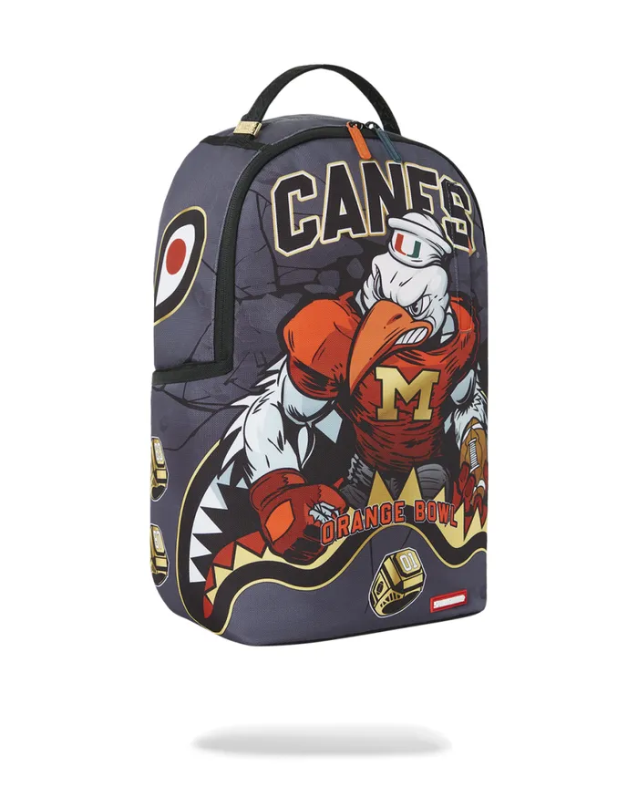 SPRAYGROUND Backpacks CANES MUSCLE UNIVERSITY OF MIAMI BACKPACK WITH WARREN SAPP 8211 Universal