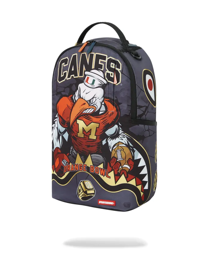 SPRAYGROUND Backpacks CANES MUSCLE UNIVERSITY OF MIAMI BACKPACK WITH WARREN SAPP 8211 Universal