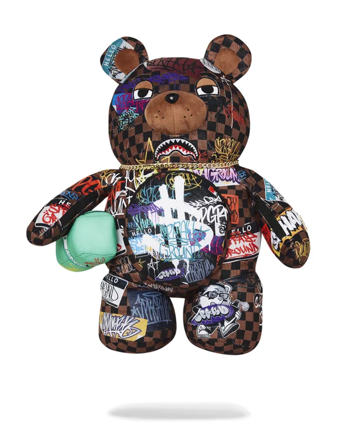 SPRAYGROUND Backpacks SHARKS IN PARIS THE RIZZ MONEYBEAR TEDDYBEAR BACKPACK 8211 Universal