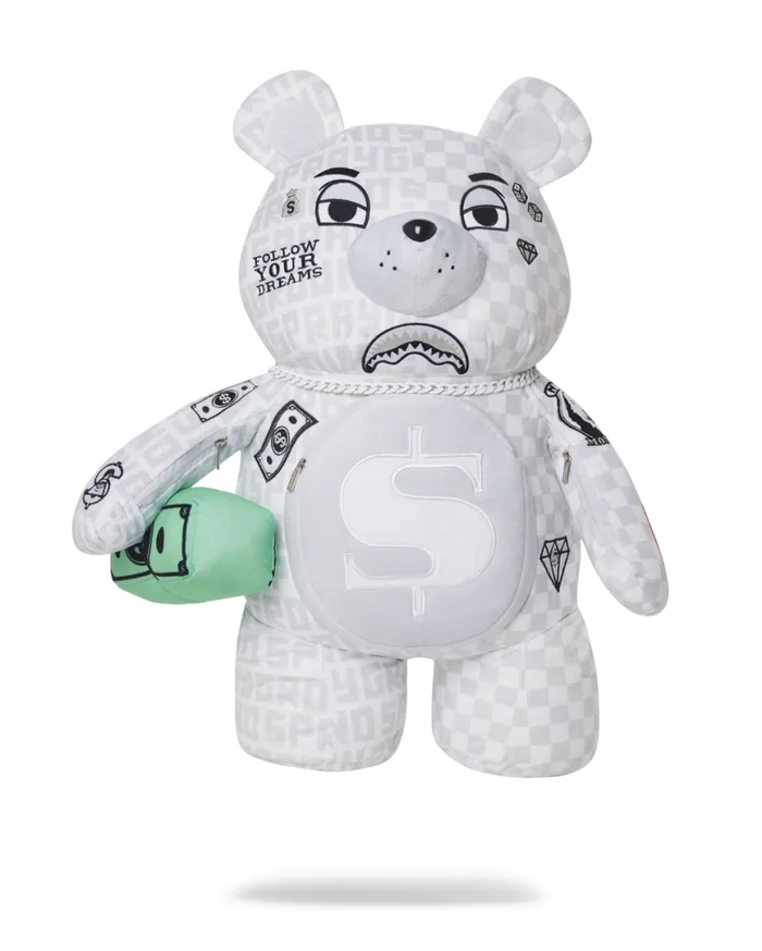 SPRAYGROUND Backpacks SPLIT THE CHECK PEARL MONEYBEAR TEDDYBEAR BACKPACK 8211 Universal