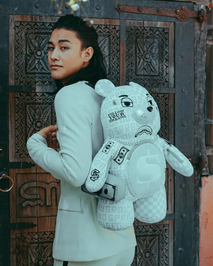 SPRAYGROUND Backpacks SPLIT THE CHECK PEARL MONEYBEAR TEDDYBEAR BACKPACK 8211 Universal SPRAYGROUND Backpacks SPLIT THE CHECK PEARL MONEYBEAR TEDDYBEAR BACKPACK 8211 Universal