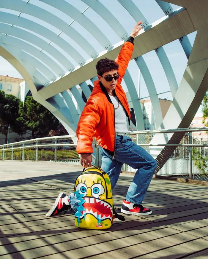 SPRAYGROUND Backpacks SPONGEBOB SHARKBITE BACKPACK DLXV 8211 Universal SPRAYGROUND Backpacks SPONGEBOB SHARKBITE BACKPACK DLXV 8211 Universal