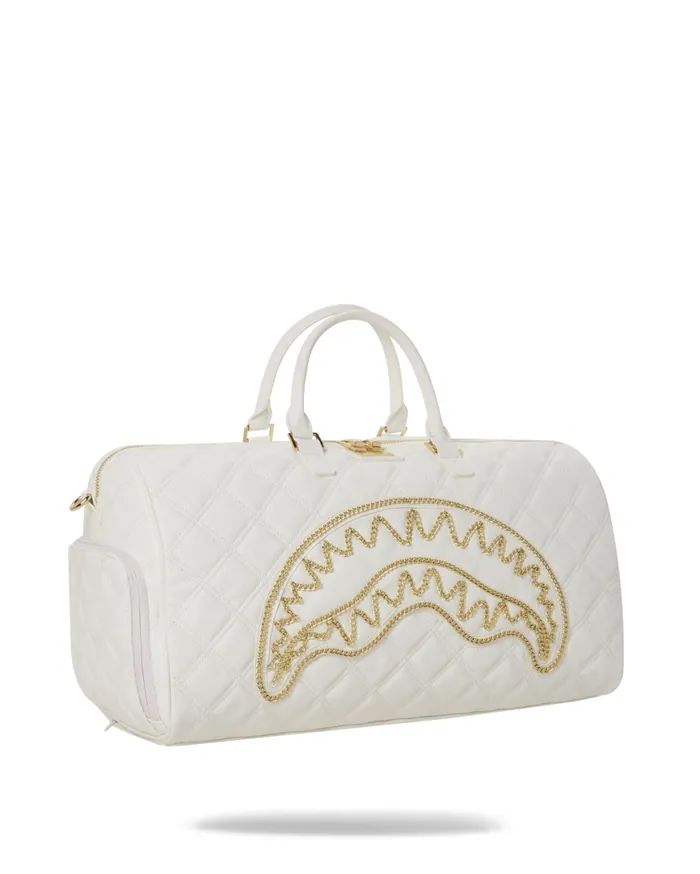 SPRAYGROUND Duffles RIVIERA LE BLANC GOLD CHAIN SHARK DUFFLE 8211 Universal