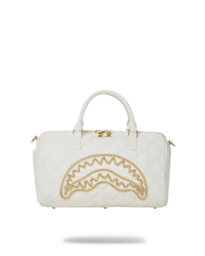 SPRAYGROUND Duffles RIVIERA LE BLANC GOLD CHAIN SHARK MINI DUFFLE 8211 Universal