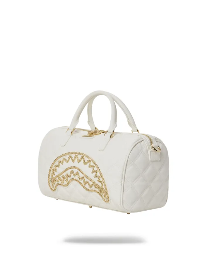 SPRAYGROUND Duffles RIVIERA LE BLANC GOLD CHAIN SHARK MINI DUFFLE 8211 Universal SPRAYGROUND Duffles RIVIERA LE BLANC GOLD CHAIN SHARK MINI DUFFLE 8211 Universal