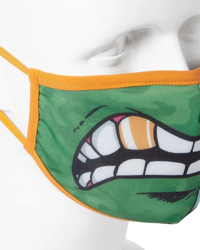 SPRAYGROUND Face Masks ADULT TMNT MICHELANGELO SHARK FORM FITTING FACECOVERING 8211 Universal