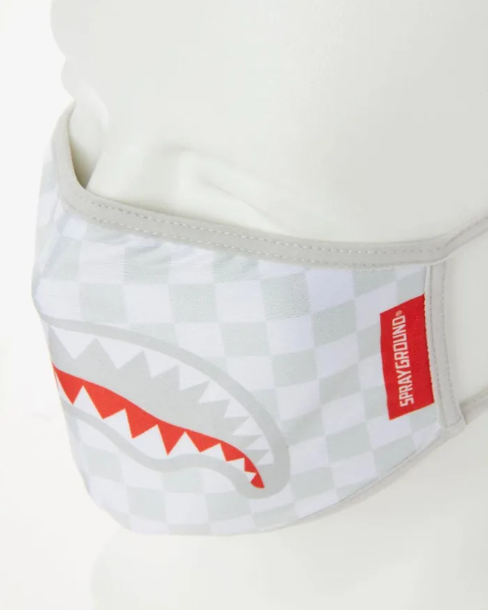 SPRAYGROUND Face Masks SHARKS IN PARIS WHITE FORMFITTING MASK 8211 Universal SPRAYGROUND Face Masks SHARKS IN PARIS WHITE FORMFITTING MASK 8211 Universal