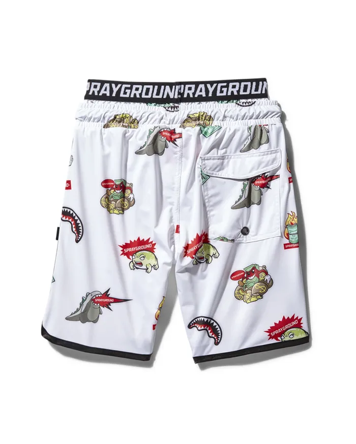 SPRAYGROUND Swimwear KIDS PATCH ALLIN SWIM TRUNKS WHITE 8211 Universal