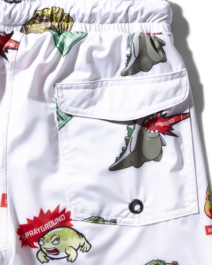 SPRAYGROUND Swimwear KIDS PATCH ALLIN SWIM TRUNKS WHITE 8211 Universal