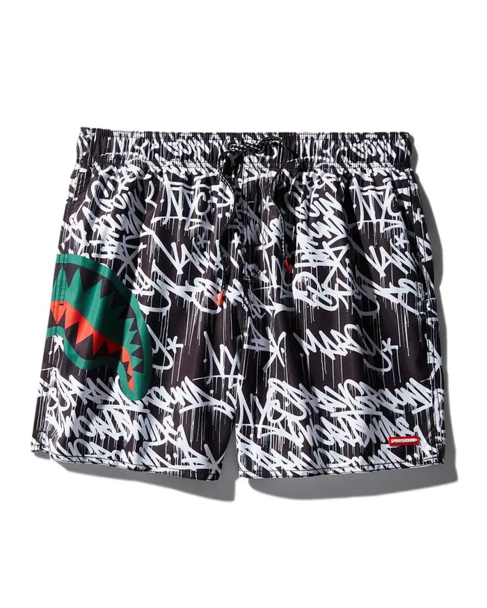 SPRAYGROUND Swimwear SCRIBBLE SHARK SHOTO SWIM TRUNKS 8211 Universal