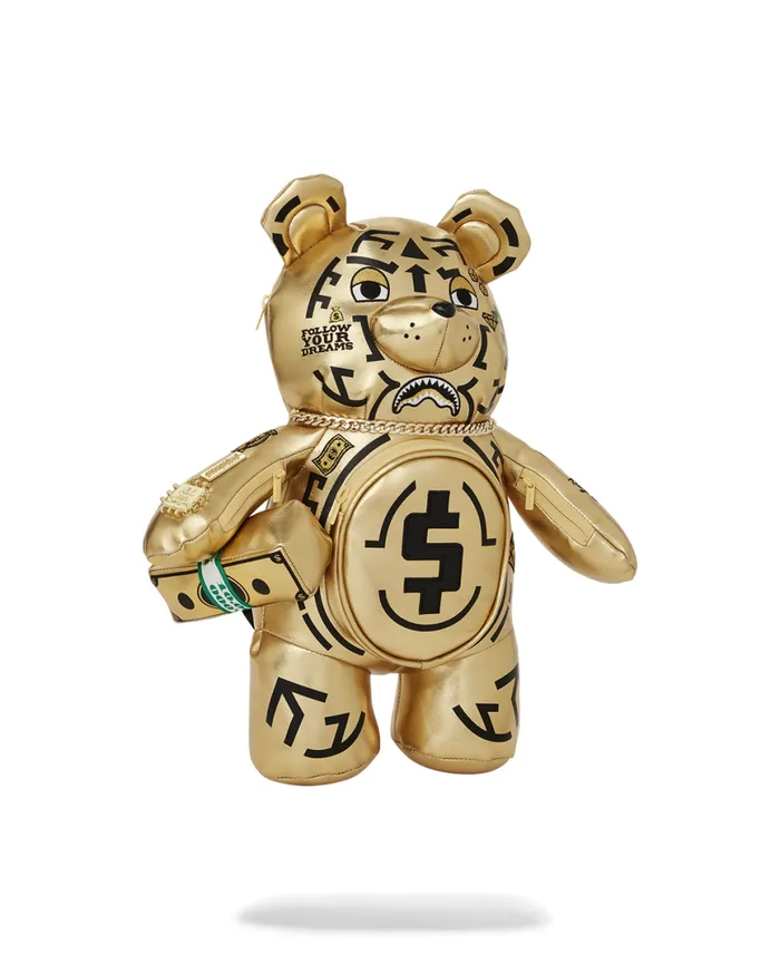 SPRAYGROUND Teddy Bear Backpacks AI8 AFRICAN INTELLIGENCE PATH TO THE FUTURE II MEDIUM MONEYBEAR TEDDYBEAR BACKPACK 8211 Universal