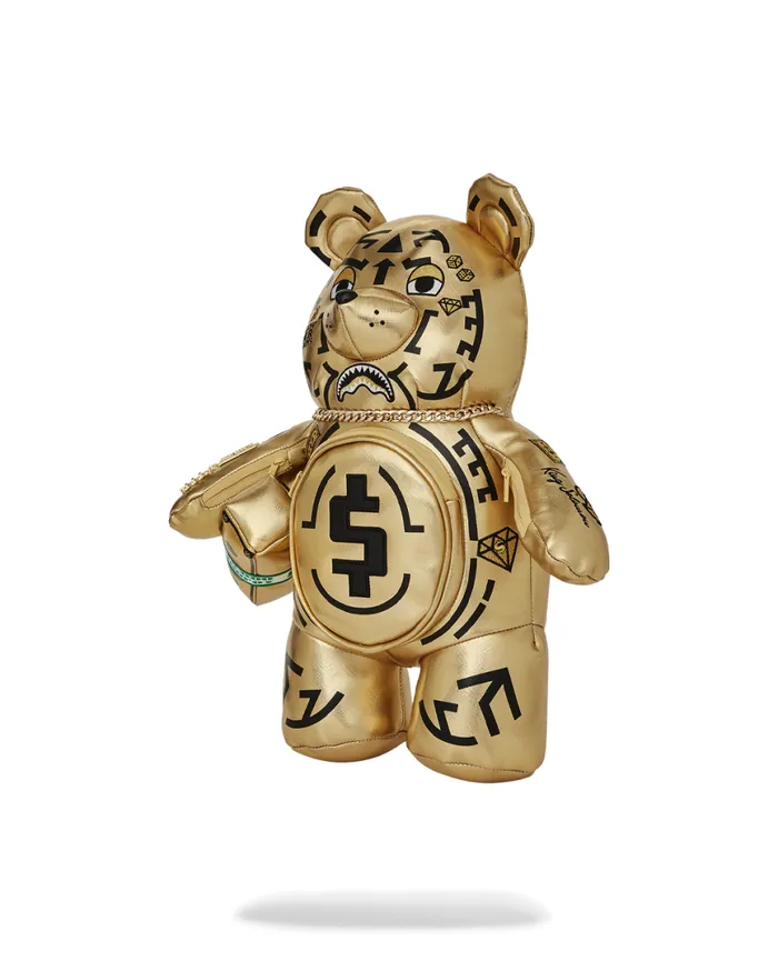 SPRAYGROUND Teddy Bear Backpacks AI8 AFRICAN INTELLIGENCE PATH TO THE FUTURE II MEDIUM MONEYBEAR TEDDYBEAR BACKPACK 8211 Universal