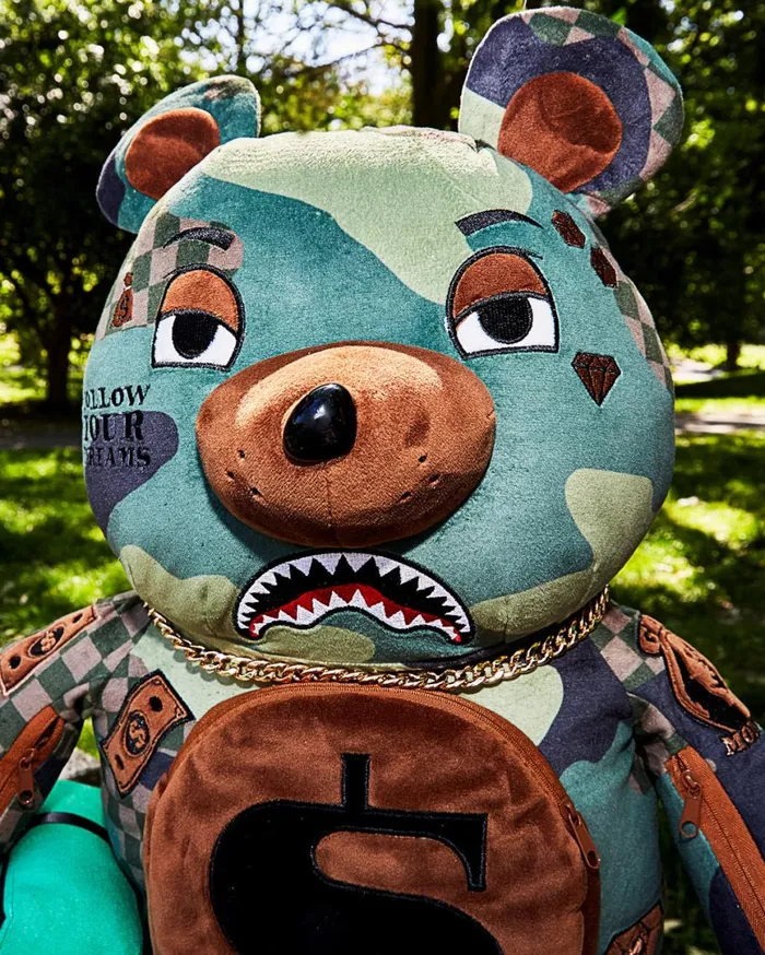 SPRAYGROUND Teddy Bear Backpacks CAMOCHECK MONEYBEAR TEDDYBEAR BACKPACK 8211 Universal SPRAYGROUND Teddy Bear Backpacks CAMOCHECK MONEYBEAR TEDDYBEAR BACKPACK 8211 Universal