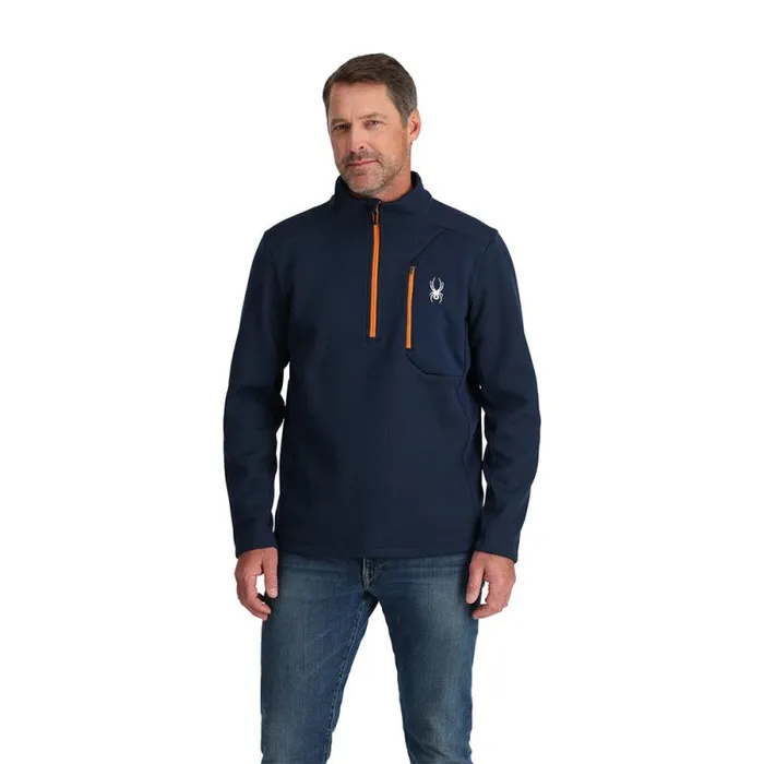 Spyder Fleece Bandit Half Zip True Navy 8211 Mens