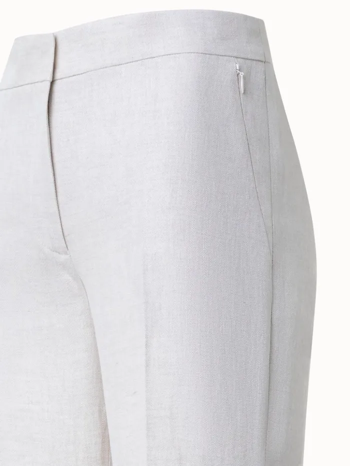 Straight Leg Linen Pants Greige Women Akris Pants