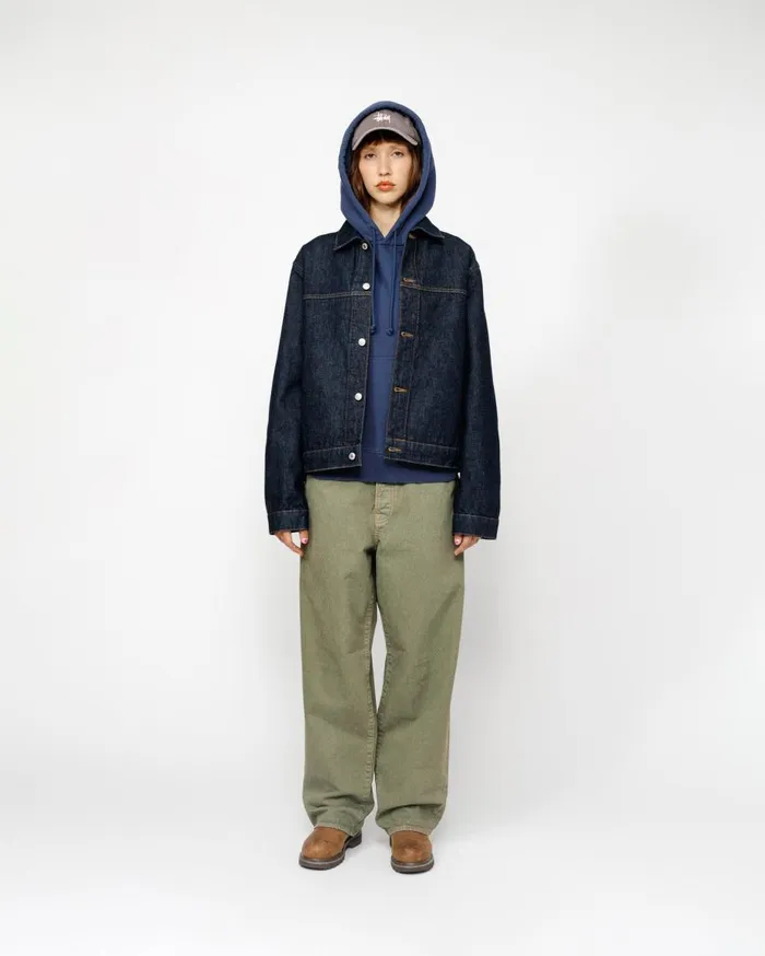 Stussy Outerwear TRUCKER JACKET DENIM Rinsed Indigo 8211 MenWomen
