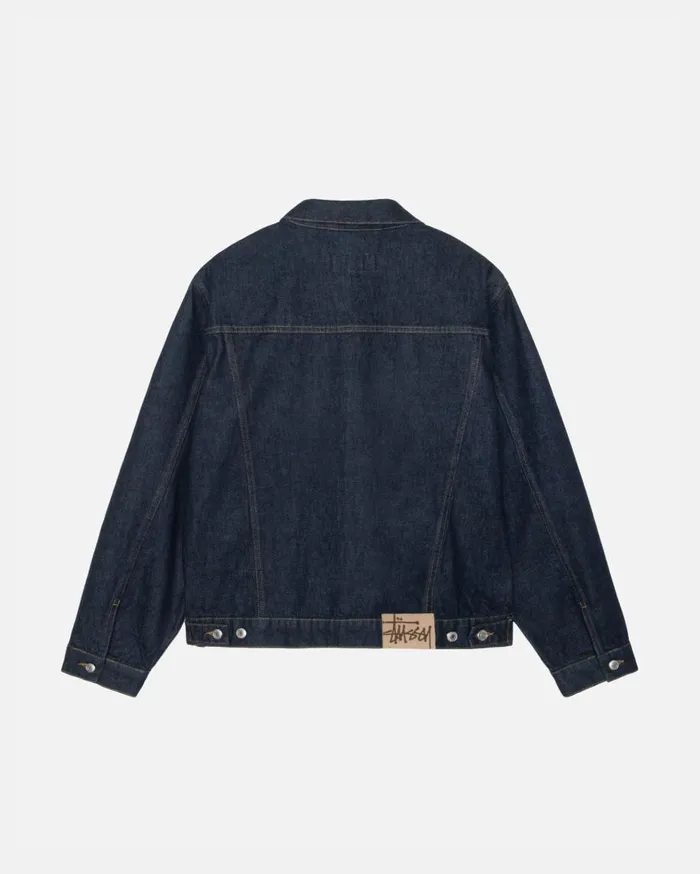 Stussy Outerwear TRUCKER JACKET DENIM Rinsed Indigo 8211 MenWomen
