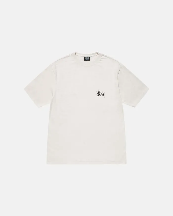 Stussy Tees BASIC STSSY TEE PIGMENT DYED Natural 8211 MenWomen