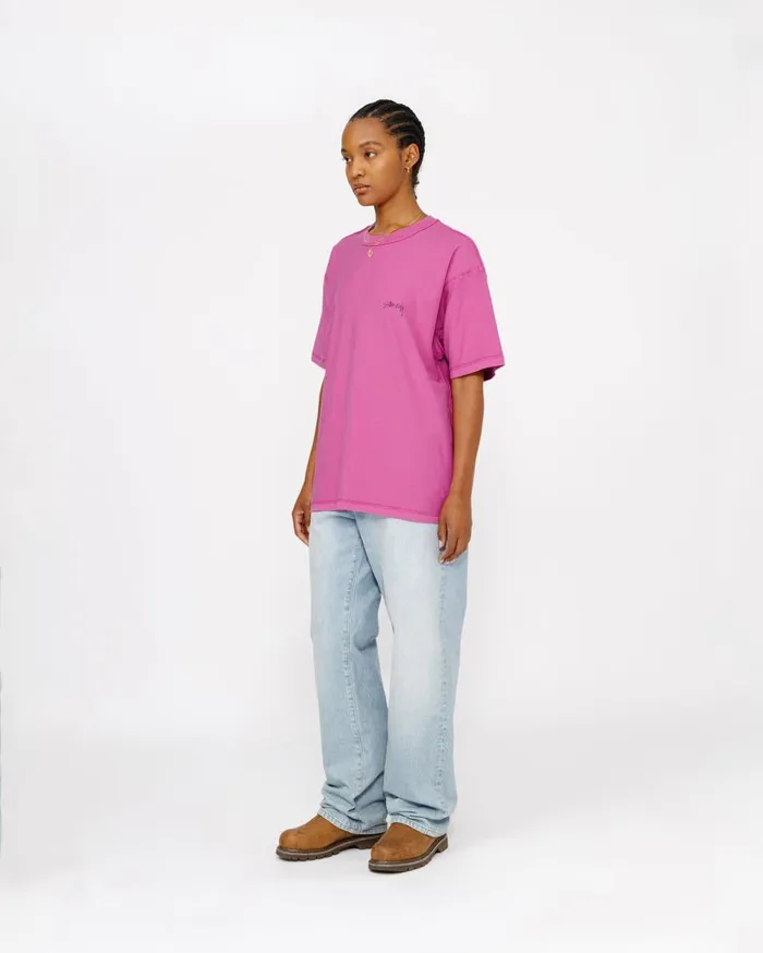 Stussy Tees LAZY TEE Magenta 8211 MenWomen