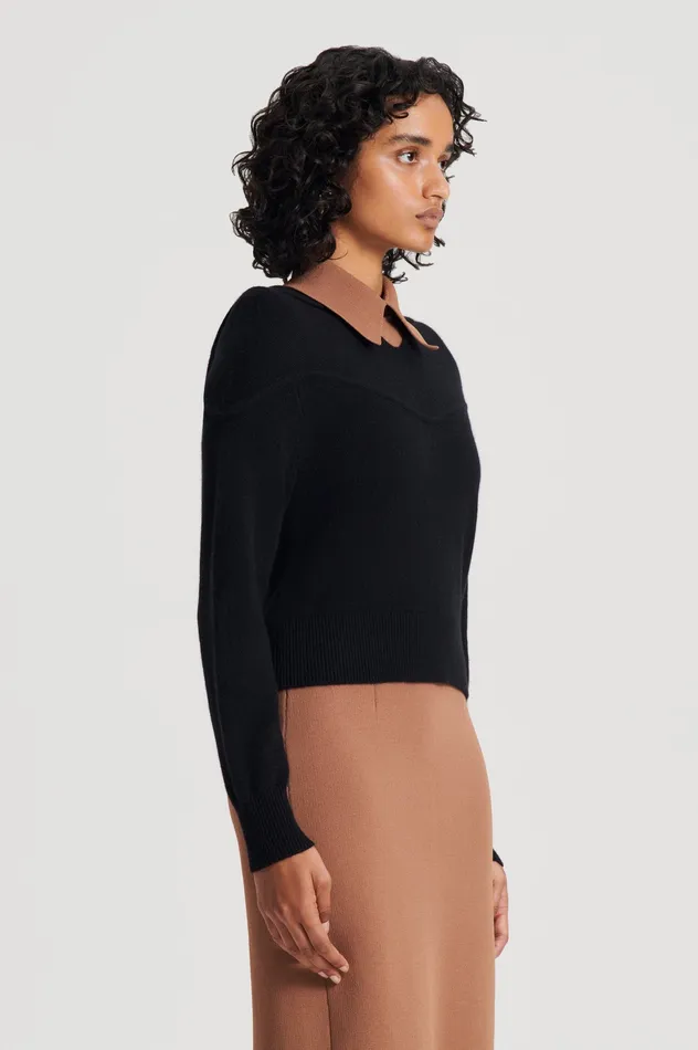 Sweaters CASHMERE HOODED SWEATER BLACK Scanlan Theodore Women
