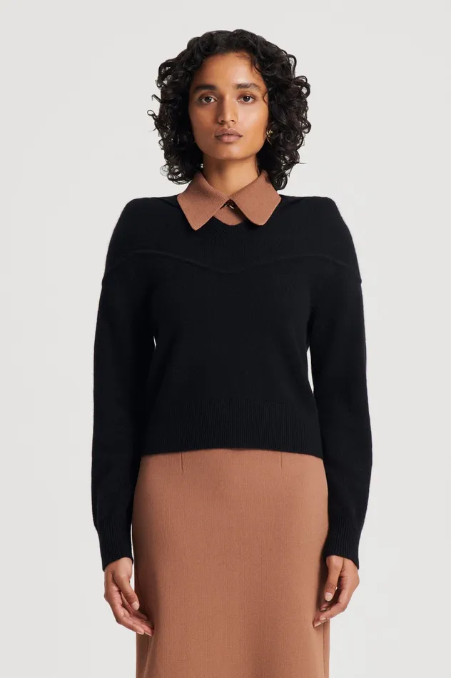 Sweaters CASHMERE HOODED SWEATER BLACK Scanlan Theodore Women