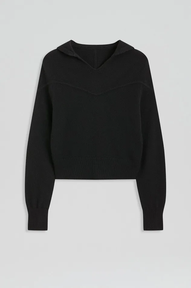 Sweaters CASHMERE HOODED SWEATER BLACK Scanlan Theodore Women