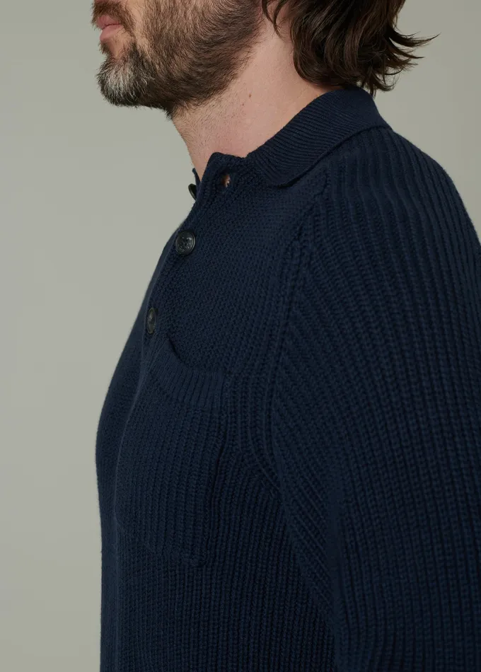 Sweaters Hoodies Joe8217s Jeans Men RUBEN POLO SWEATER Midnight Navy