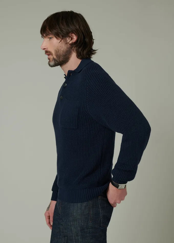 Sweaters Hoodies Joe8217s Jeans Men RUBEN POLO SWEATER Midnight Navy