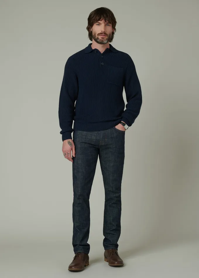 Sweaters Hoodies Joe8217s Jeans Men RUBEN POLO SWEATER Midnight Navy