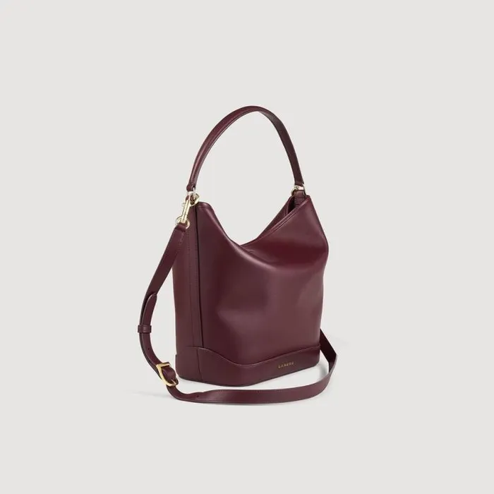 Swimwear MenWomen SANDRO Leather Bucket Bag TANGOSO Burgundy