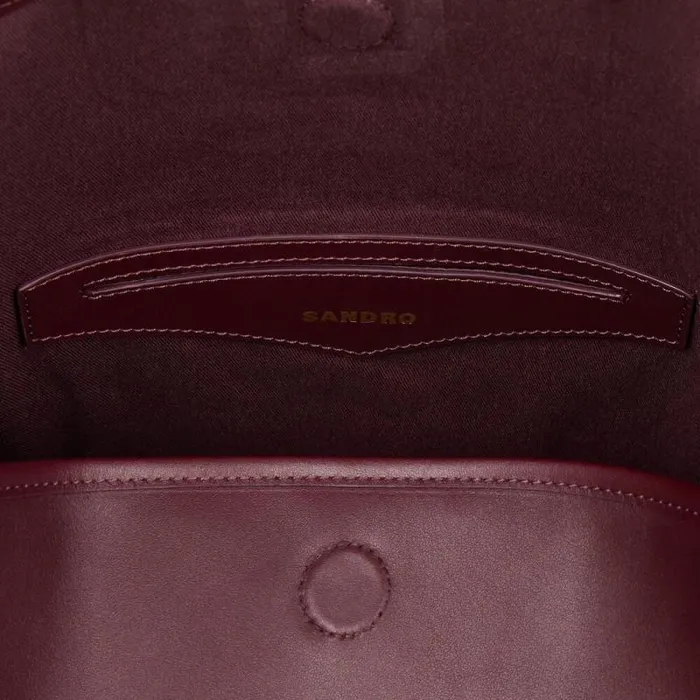 Swimwear MenWomen SANDRO Leather Bucket Bag TANGOSO Burgundy
