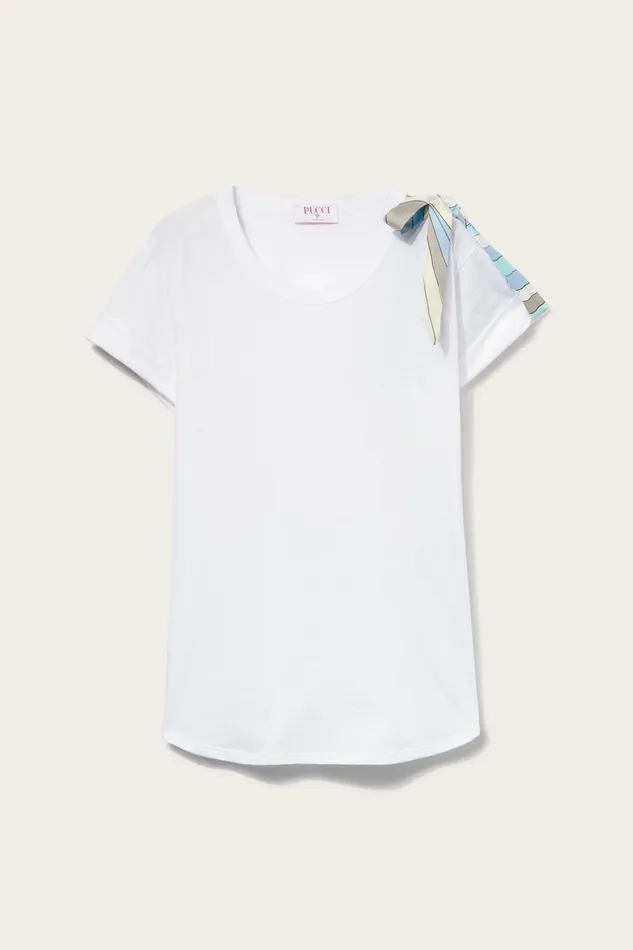 TShirts And Sweatshirts Women PUCCI BowEmbellished Cotton TShirt