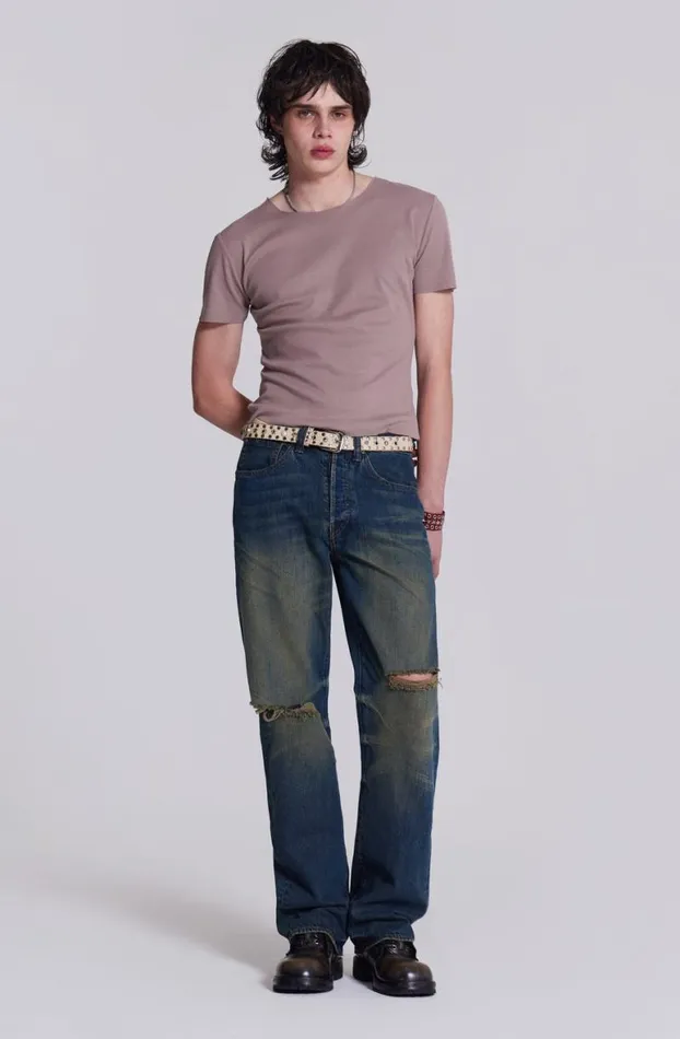 TShirts Men Jaded London NTRLS Taupe Rib Tee
