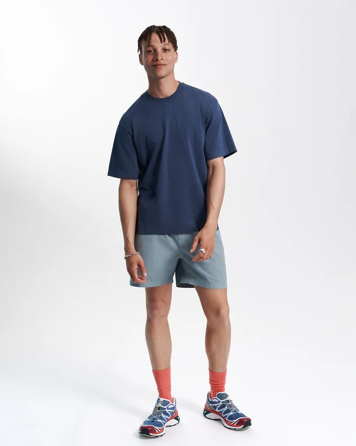 TShirts Men Oversized Organic TShirt 8211 Petrol Blue Colorfulstandard