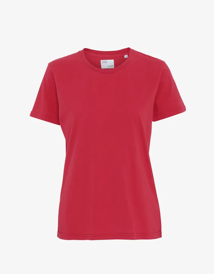 TShirts Women Women Light Organic Tee 8211 Scarlet Red Colorfulstandard