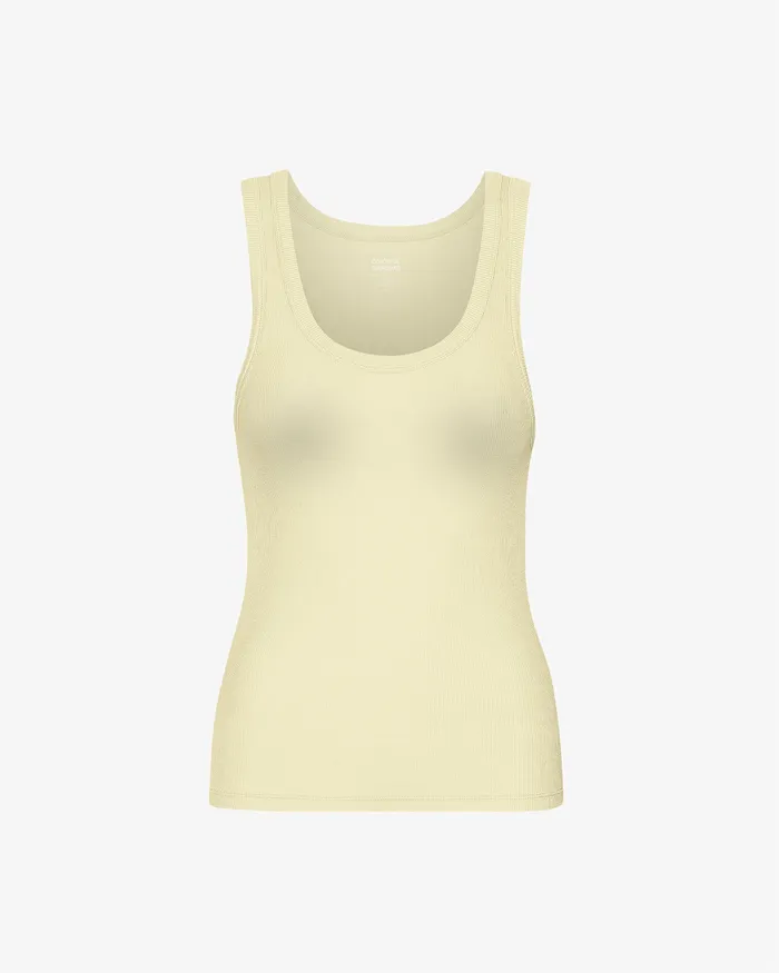 Tank Tops Women Organic Rib Tank Top 8211 Soft Yellow 8211 Colorfulstandard Women